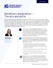 The Do’s and Don’ts of Designating Beneficiaries